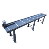 KAKA INDUSTRIAL Roller Conveyor with Digital Length Stop, 120" Adjustable Material Support Stand, Heavy Duty Steel Roller Table, 882 lbs Load Capacity, Height Adjustable Conveyor Roller Stand RB365x3000D