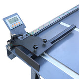 KAKA INDUSTRIAL Roller Conveyor with Digital Length Stop, 120" Adjustable Material Support Stand, Heavy Duty Steel Roller Table, 882 lbs Load Capacity, Height Adjustable Conveyor Roller Stand RB365x3000D