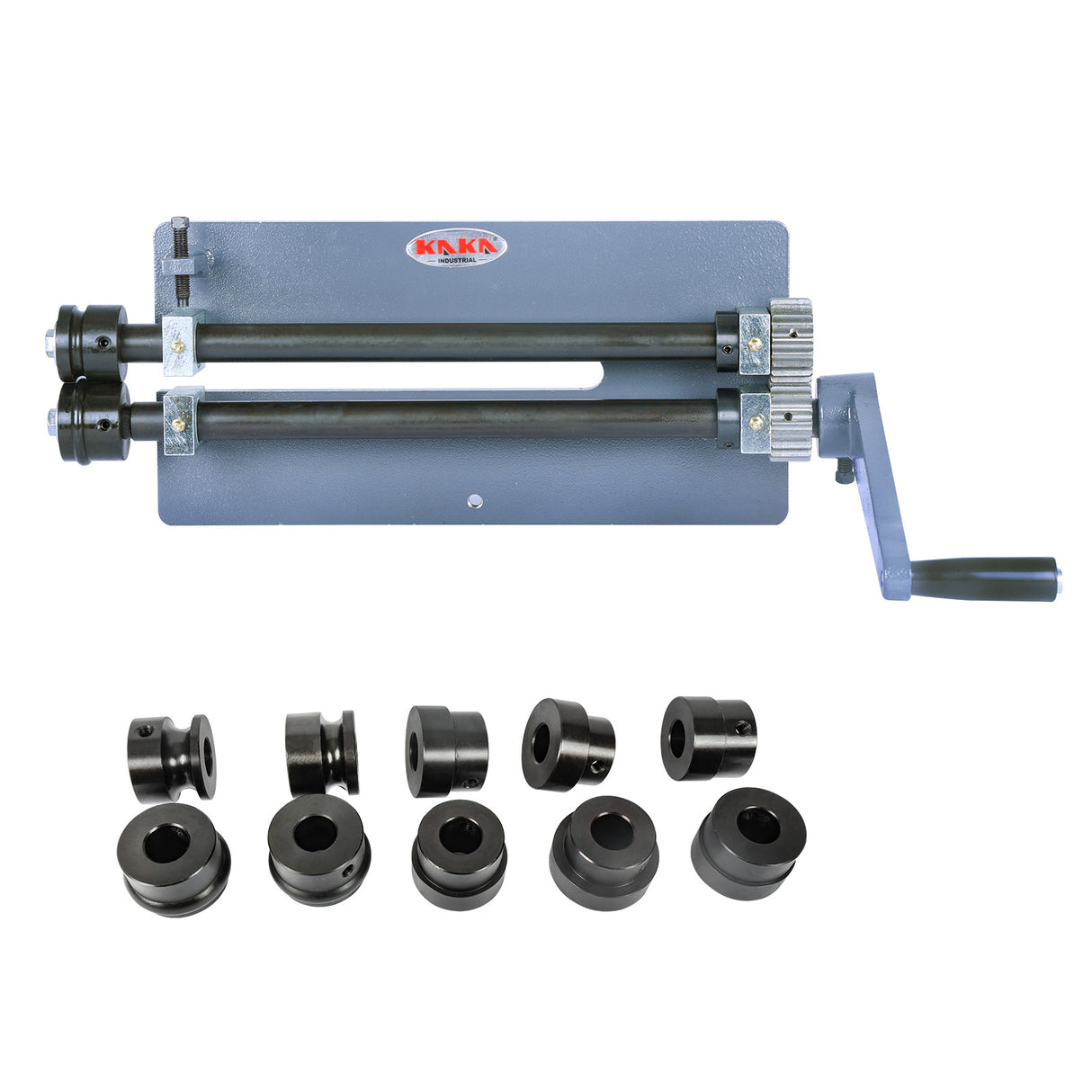 KAKA RM-12 Metal Ball Belt Set of 6 Dies,Bead Roller Kit,Generous 12 inch Throat Industrial Cast-Iron Metal Beads Roller,18 Gauge Sheet Metal Rotary Forming Machine
