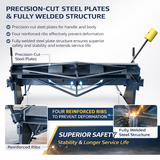 50-Inch Box and Pan Brake, 16-Gauge Capacity Metal Break, 4-Inch Box Depth Adjustment Press Brake, 5/8-Inch Beam  Pan and Box Brake Machine BP-1650