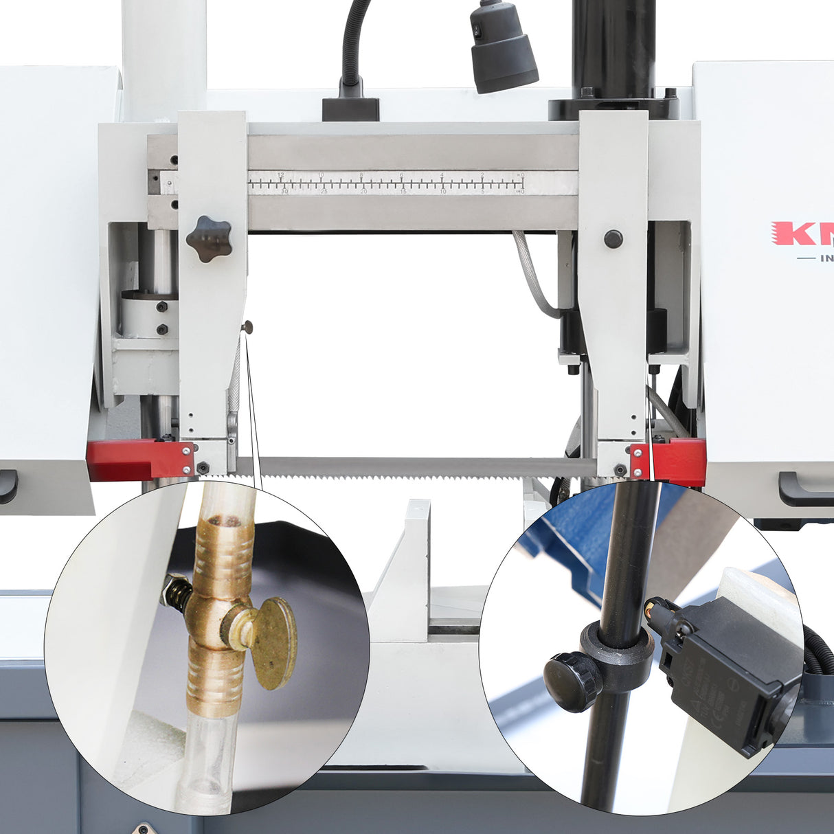 KAKA Industrial TBK-11A Double Column Swivel Head Band Saw, Hydraulic downfeed control with variable Cutting speed, Max cutting capacity 11 inch with 230V 3PH