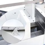 KAKA Industrial TBK-11A Double Column Swivel Head Band Saw, Hydraulic downfeed control with variable Cutting speed, Max cutting capacity 11 inch with 230V 3PH