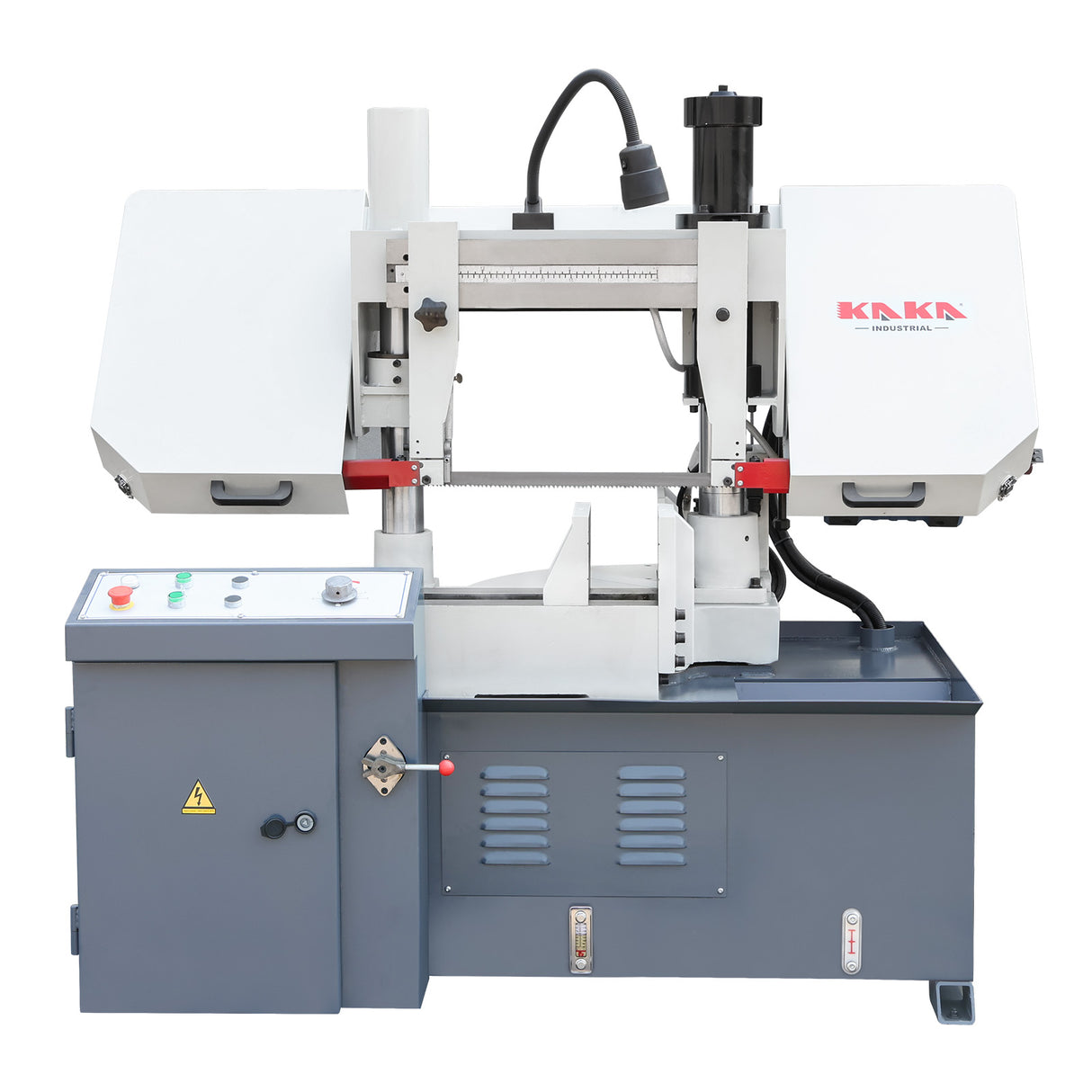 KAKA Industrial TBK-11A Double Column Swivel Head Band Saw, Hydraulic downfeed control with variable Cutting speed, Max cutting capacity 11 inch with 230V 3PH