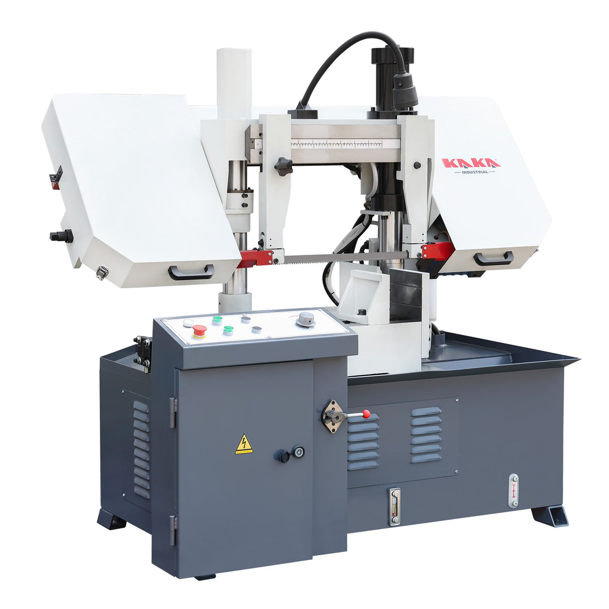 KAKA Industrial TBK-11A Double Column Swivel Head Band Saw, Hydraulic downfeed control with variable Cutting speed, Max cutting capacity 11 inch with 230V 3PH
