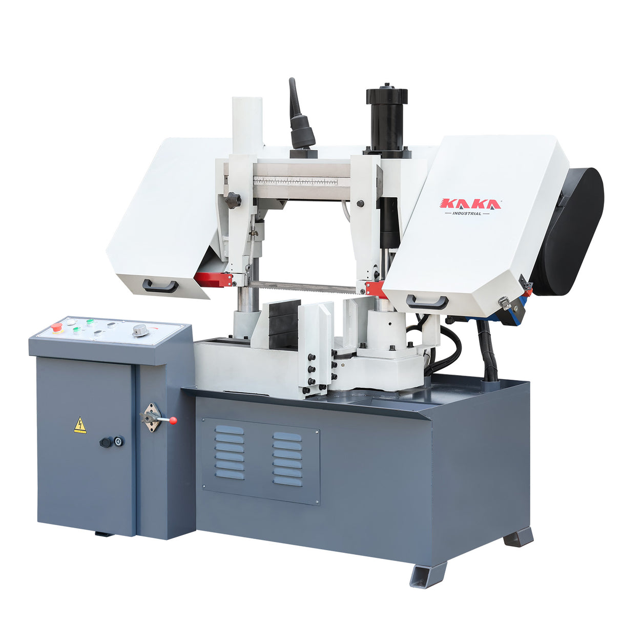 KAKA Industrial TBK-11A Double Column Swivel Head Band Saw, Hydraulic downfeed control with variable Cutting speed, Max cutting capacity 11 inch with 230V 3PH