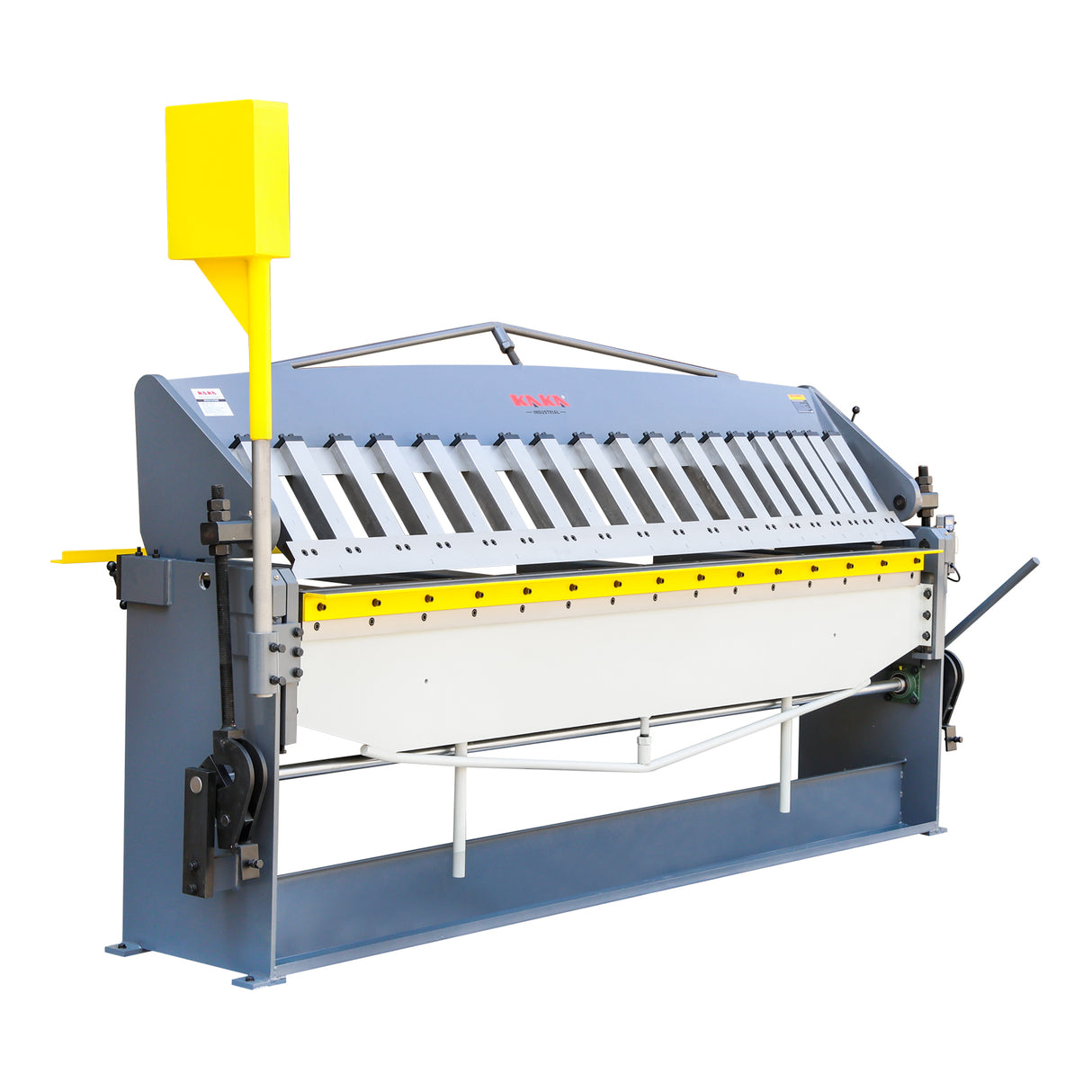 KAKA INDUSTRIAL Manual Panbrake Folder W-10014H, 100 inch Sheet Metal Brake, 14 Gauge Mild Steel Capacity,with Extened Fingers to Bend Box of 9 inch Depth