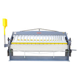 KAKA INDUSTRIAL Manual Panbrake Folder W-10014H, 100 inch Sheet Metal Brake, 14 Gauge Mild Steel Capacity,with Extened Fingers to Bend Box of 9 inch Depth