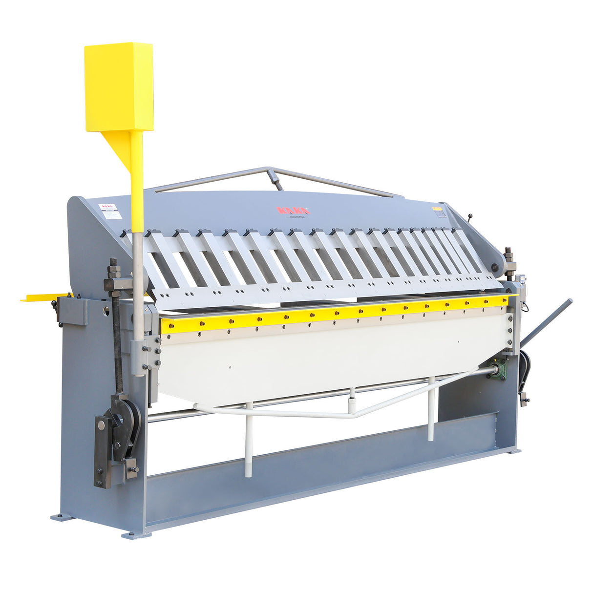KAKA INDUSTRIAL Manual Panbrake Folder W-10014H, 100 inch Sheet Metal Brake, 14 Gauge Mild Steel Capacity,with Extened Fingers to Bend Box of 9 inch Depth