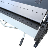 Ultra 48 inch Box and Pan Brake, 16 Gauge (1.5mm) Mild Steel Capacity, 3-Segment Finger Design with Precision Knob Adjustment &amp; Rear Stops,3.35" (85mm) Max Box Depth XW-4816