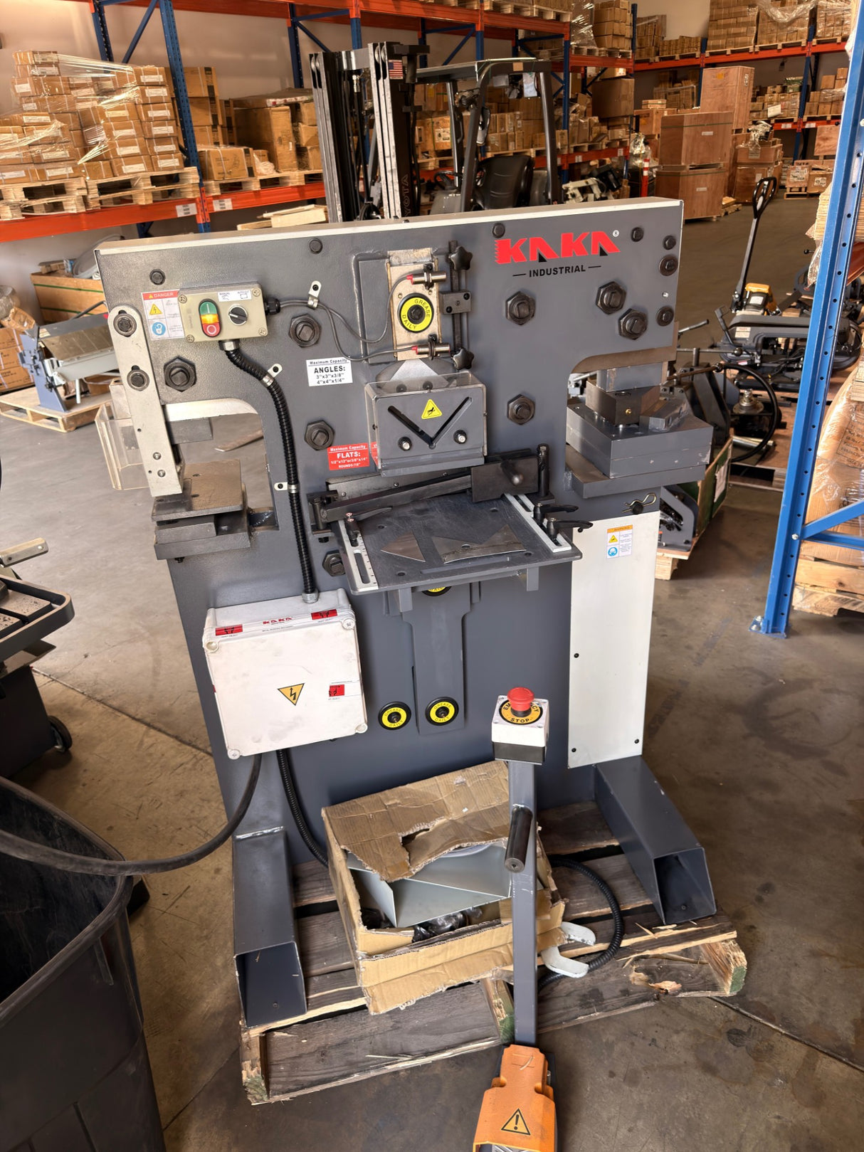 (Not Brand New) 55 Ton Metal Ironworker Punch Shear Notcher Brake 220V 3 phase M-55