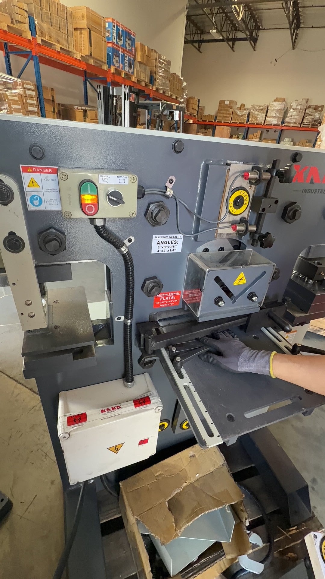 (Not Brand New) 55 Ton Metal Ironworker Punch Shear Notcher Brake 220V 3 phase M-55