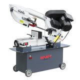 KAKA Industrial horizontal band saw 7"x12" Capacity BS-712N, metal cut band saw, 4 step blade speeds  by pulley wheel driven, Metal Horizontal Band Saw, metal band saw with 1.5HP motor 115V / 230V 1PH