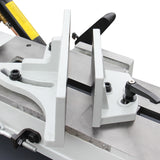 KAKA Industrial horizontal band saw 7"x12" Capacity BS-712N, metal cut band saw, 4 step blade speeds  by pulley wheel driven, Metal Horizontal Band Saw, metal band saw with 1.5HP motor 115V / 230V 1PH