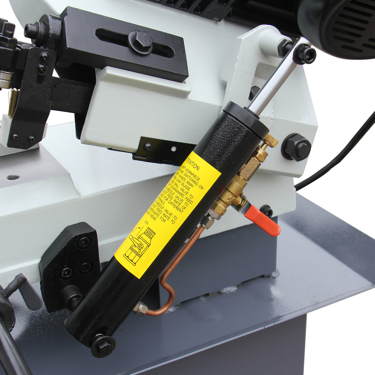 KAKA Industrial horizontal band saw 7"x12" Capacity BS-712N, metal cut band saw, 4 step blade speeds  by pulley wheel driven, Metal Horizontal Band Saw, metal band saw with 1.5HP motor 115V / 230V 1PH