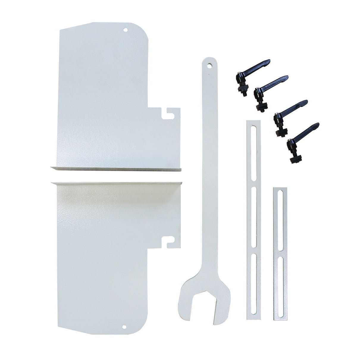 KAKA INDUSTRIAL M-60 ironworker accessories tool kit with mounting plates, wrench, and tightening handles for metal setup