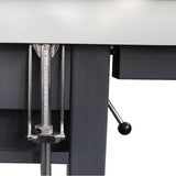Magnetic brake angle scale and adjustment handle close-up for precise degree settings and repeat bends, EB-9816