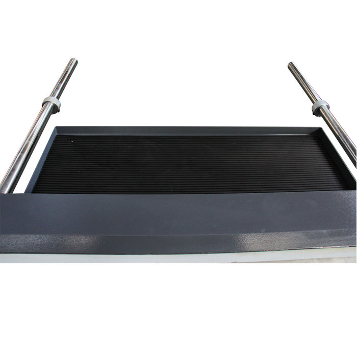 Magnetic brake clamping rubber pad close-up holding sheet metal securely along the bending beam, EB-9816