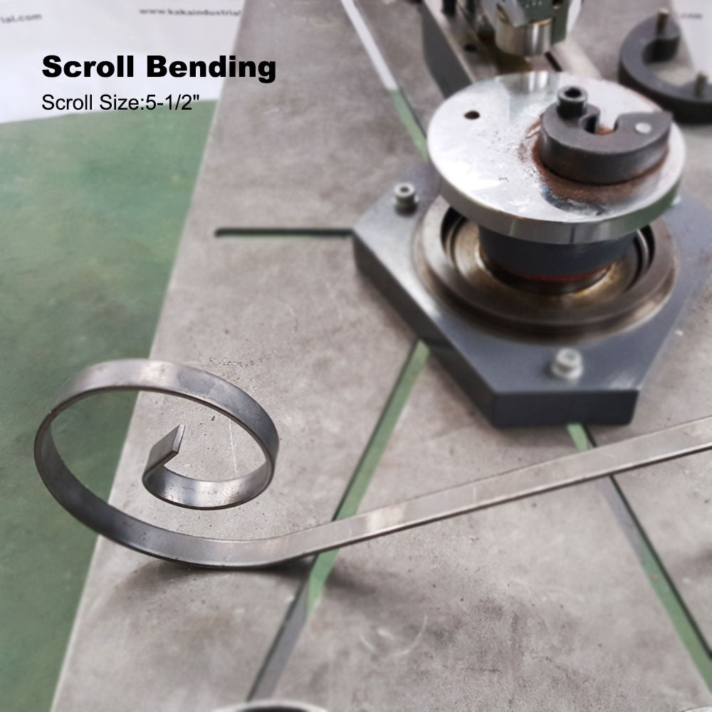 KAKA Industrial SBG-40 Heavy-Duty Universal Bender, High Capacity Flat Bar, Square Bar and Round Bar Metal Bender, Combination of Scroll, Radius and Angle Bending, Metal Scroll Bender Metal Bender
