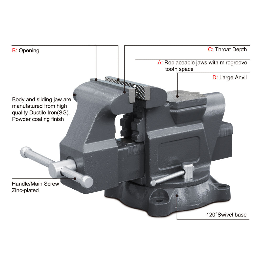 Industrial bench vise deals