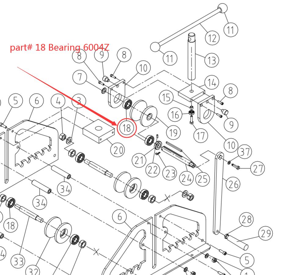 Spare parts 18# Bearing for TR-60