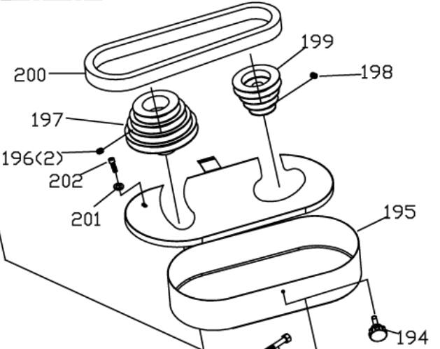 Spare parts for band saw BS-712N 188006-197 worm pulley