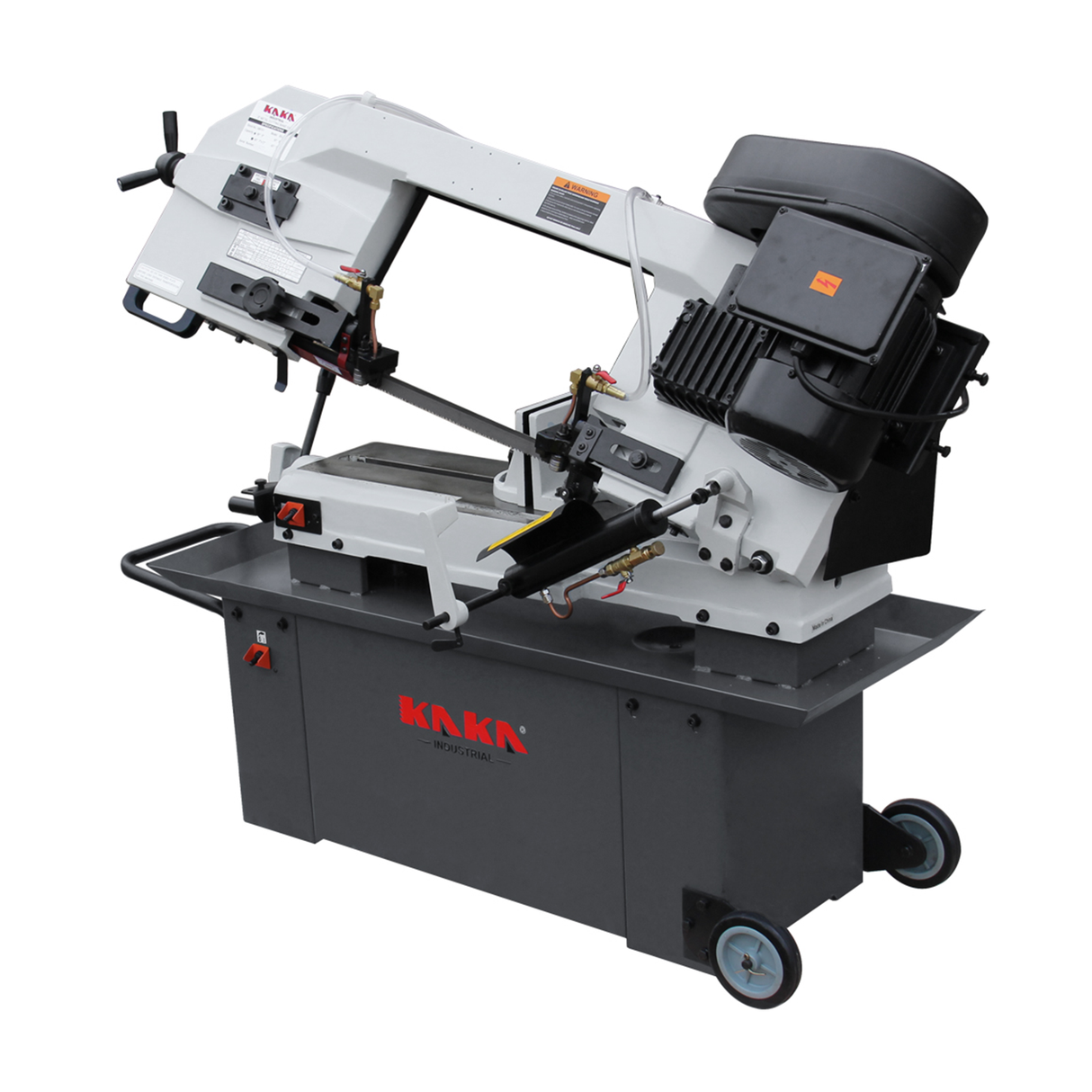 KAKA Industrial BS-912B horizontal bandsaw 9"Horizontal Metal Cutting Band Saw 4 Steps Blade Speed Metal Band Saw, Space Saver Movable Metal Cutting Band Saw 115V&230V Dual Voltage Prewired 1PH