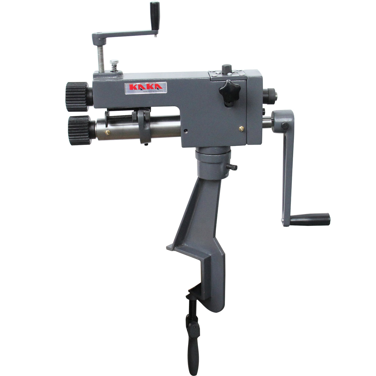 Kaka Industrial RM-08,7-in throat depth,22 gauge mild steel capacity,Sheet Metal Rotary Forming Machine, roller head can swivel and pivot.High Adjustability HAVC Tools Fabrication Bead Rolling Machine
