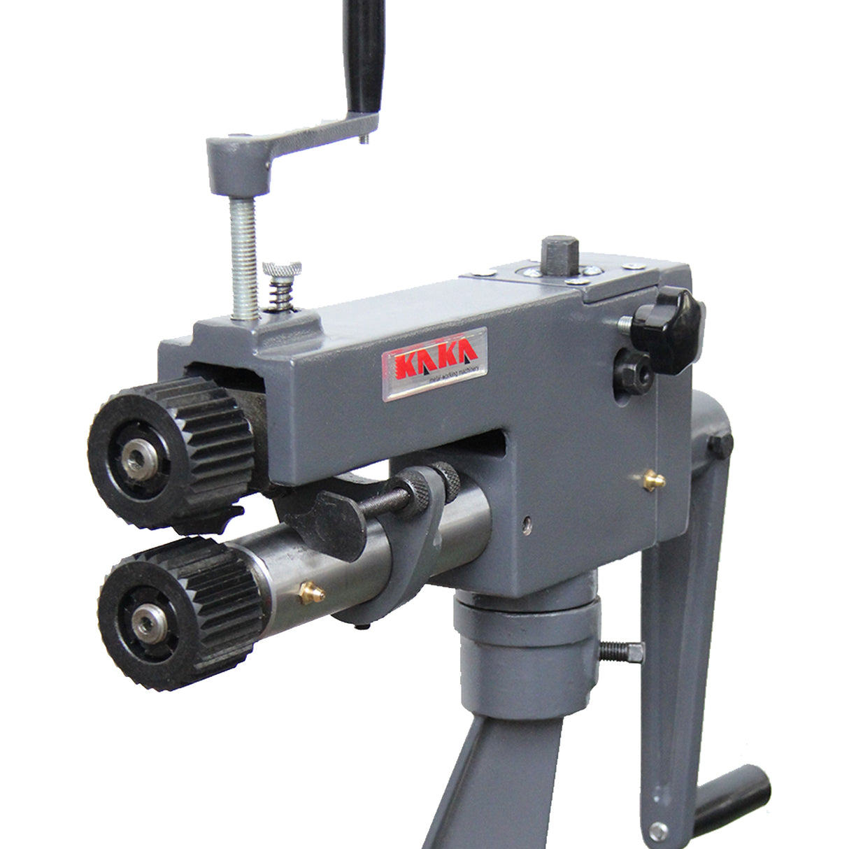 Kaka Industrial RM-08,7-in throat depth,22 gauge mild steel capacity,Sheet Metal Rotary Forming Machine, roller head can swivel and pivot.High Adjustability HAVC Tools Fabrication Bead Rolling Machine