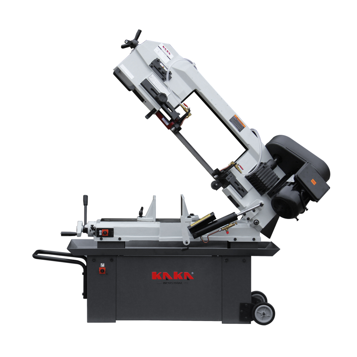 KAKA Industrial BS-912B horizontal bandsaw 9"Horizontal Metal Cutting Band Saw 4 Steps Blade Speed Metal Band Saw, Space Saver Movable Metal Cutting Band Saw 115V&230V Dual Voltage Prewired 1PH