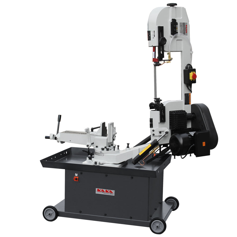KAKA Industrial BS-712R horizontal bandsaw, the bow can be swiveled between 45° and 90°Solid Design, Metal Cutting Band Saw, High Precision Metal Band Saw with 1.5HP motor 115V230V-60HZ