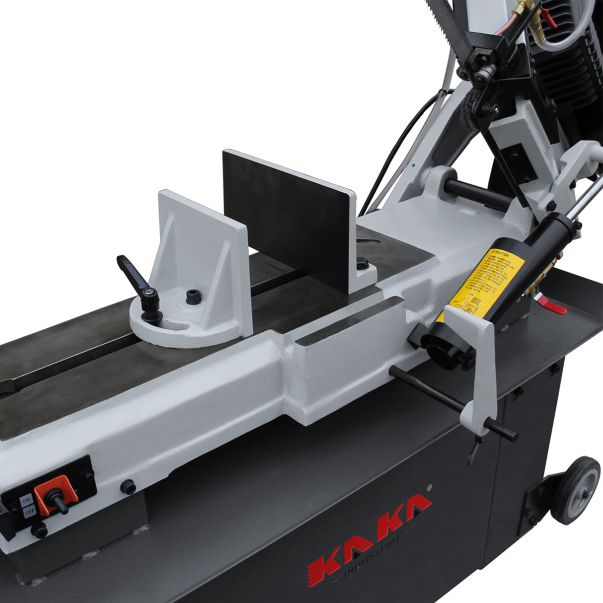 KAKA Industrial BS-912B horizontal bandsaw 9"Horizontal Metal Cutting Band Saw 4 Steps Blade Speed Metal Band Saw, Space Saver Movable Metal Cutting Band Saw 115V&230V Dual Voltage Prewired 1PH