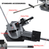 KAKA Industrial SBG-40 Heavy-Duty Universal Bender, High Capacity Flat Bar, Square Bar and Round Bar Metal Bender, Combination of Scroll, Radius and Angle Bending, Metal Scroll Bender Metal Bender