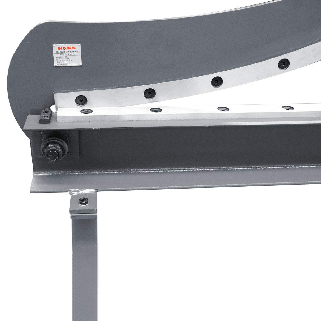 Kaka industrial HS-40 Guillotine Metal Shear, 39 inch Bed Width, 16 Gauge Metal Guillotine Shear with a Stand for Construction Work Sheet Metal Fabrication Plate Cutting Cutter