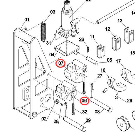 Center Steel dies for HB-8 Tube Bender