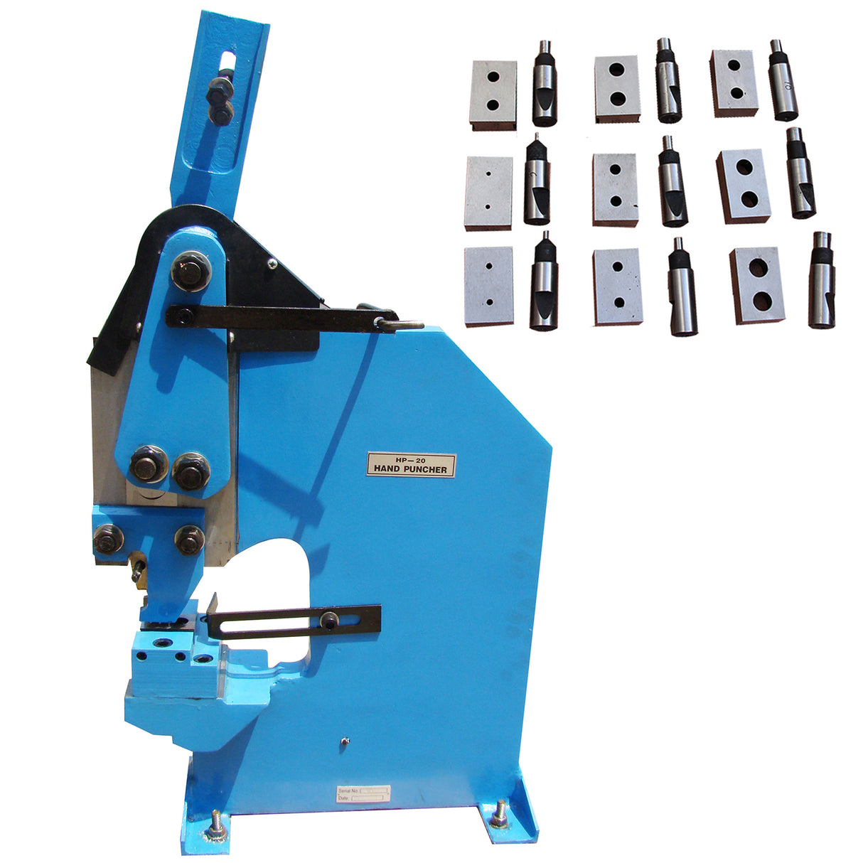 Kaka HP-20 Manual sheet metal punch,sheet metal punch machine,Comes standard with 9 sets of punches and dies