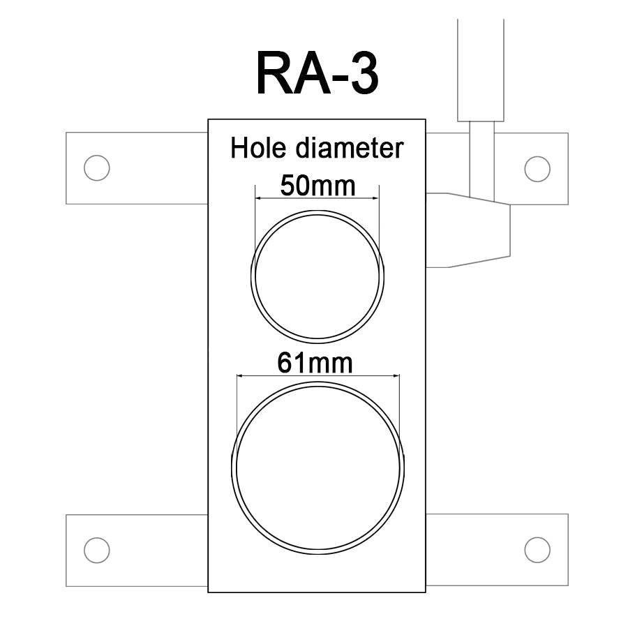 KAKA Industrial RA-3 Manual Pipe Notcher, 1-1/2", 2" (Inside diameter) Capacity, Light Weight, Solid Construction Pipe Notcher