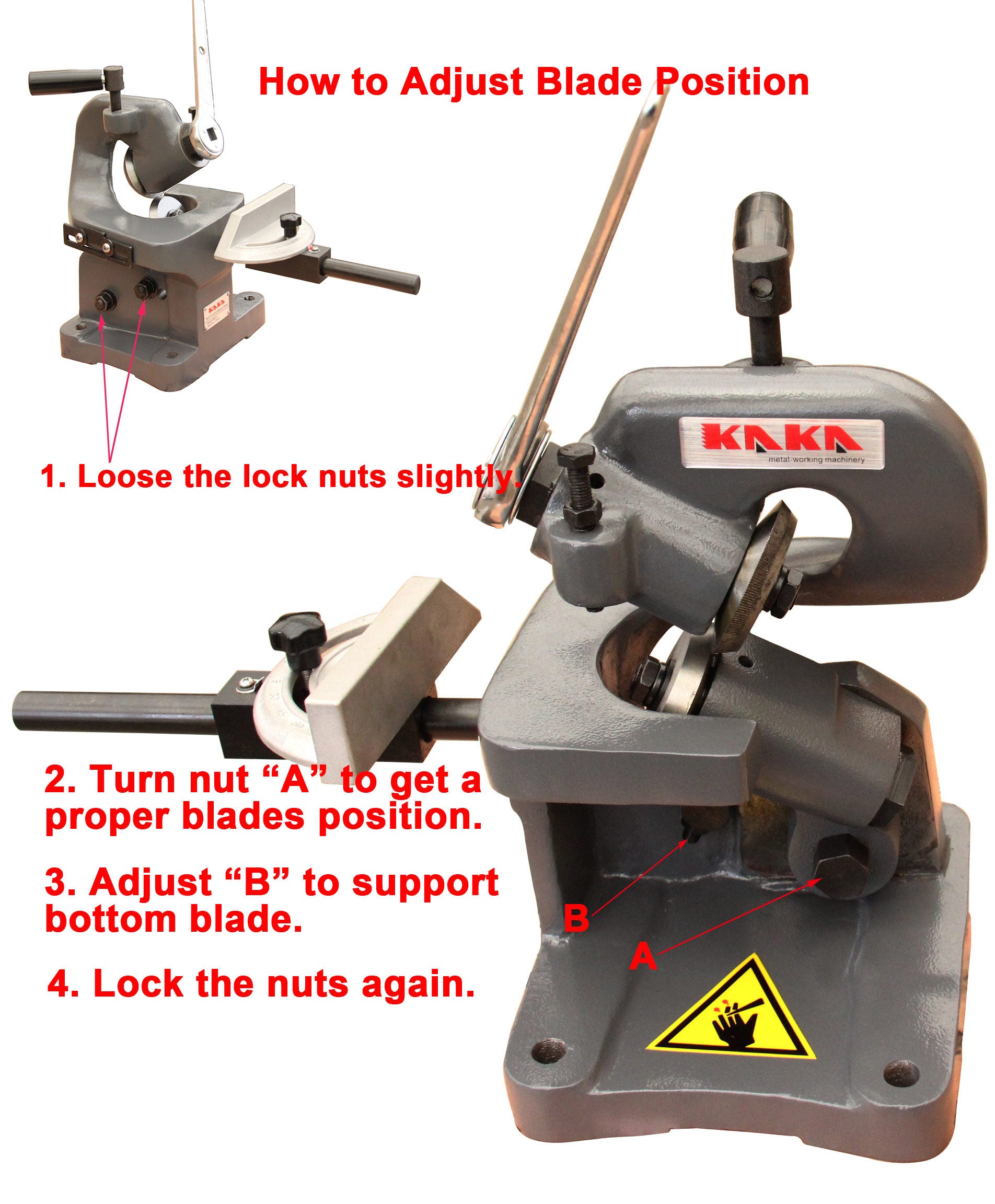 Throatless Sheet Metal Shear, 16-Gauge Manual Bench Cutter MMS-3 for S